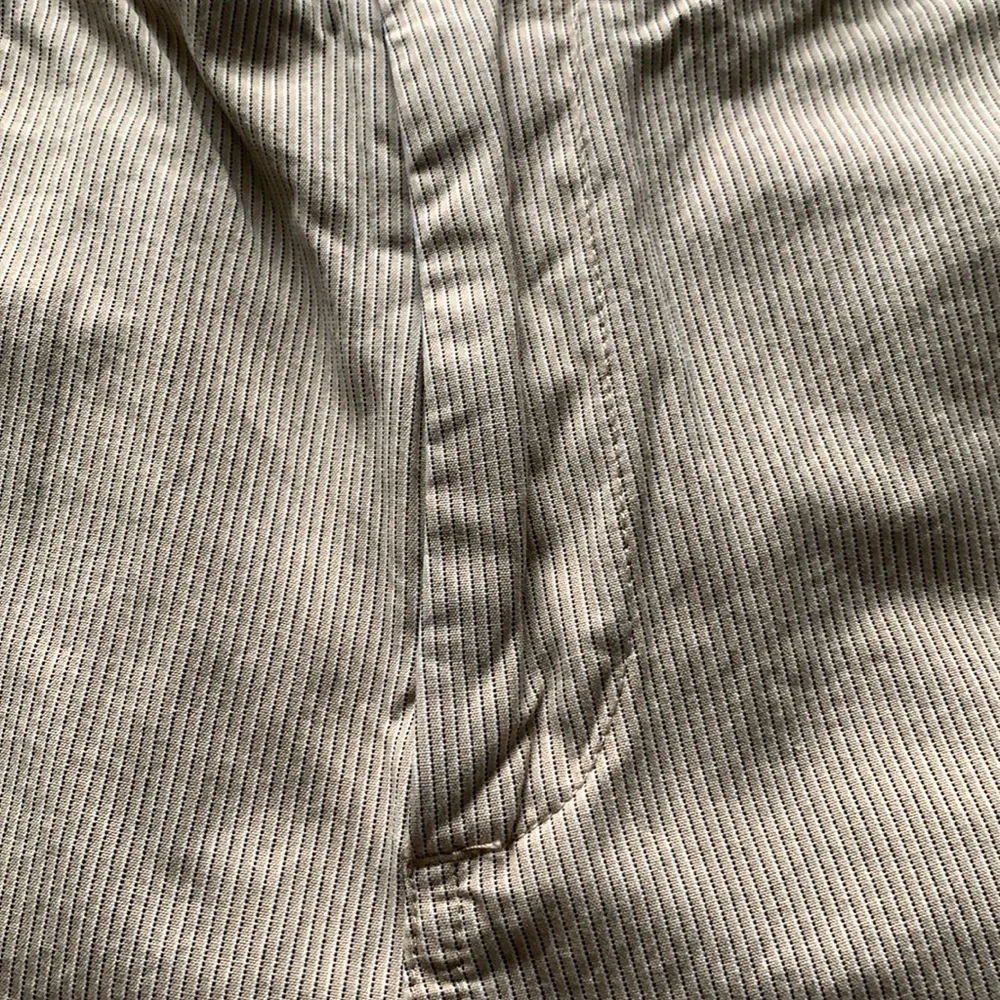 BANANA REPUBLIC Pants Tan Micro Pinstripe Coastal Grandpa Straight Leg 32